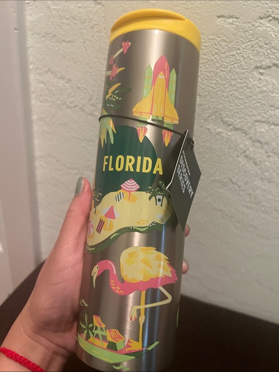 Starbucks Other - #2422**Florida Flamingo Stainless Travel Tumbler - Yellow Lid